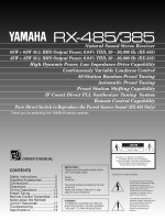 Yamaha RX-485-Owners-Manual